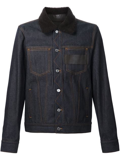 givenchy denim cotton jacket with contrast tape in the back|Jacket in boucle denim .